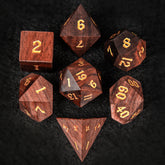Natural Wooden Dice Set – Handcrafted Luxury Dice for D&D, RPGs & Collectors